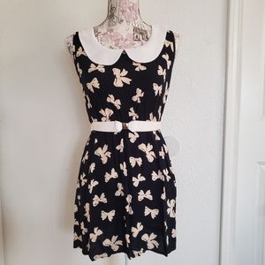 Cute Bow-Print Dress